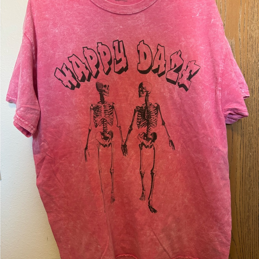 HAPPY DAZE OVERSIZED URBAN PINK TEE